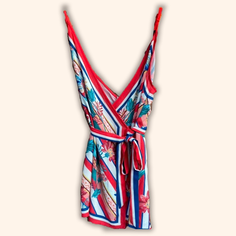 Flying Tomato Wrap Romper with attached belt